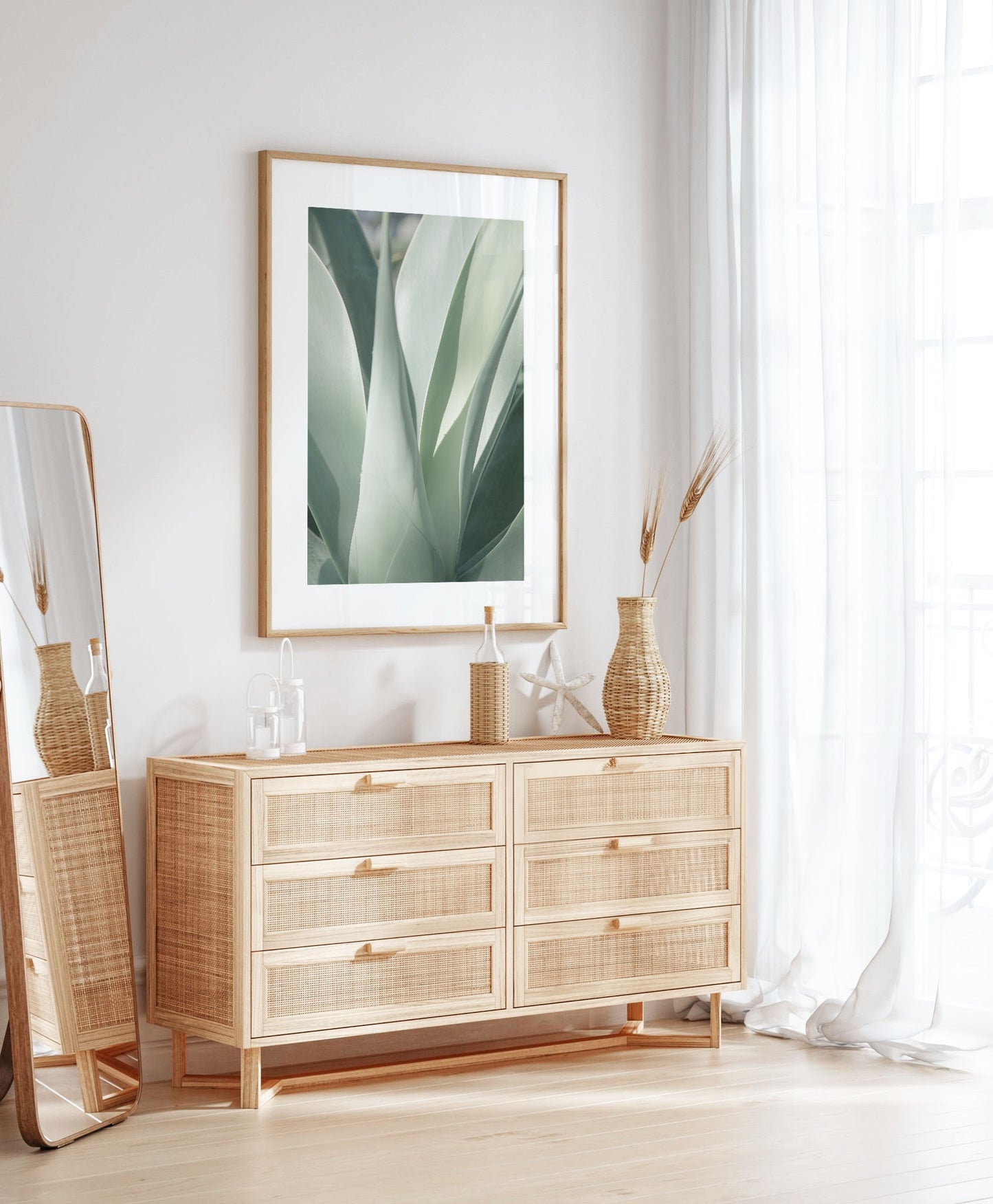 Soft Green – Agave Wall Art