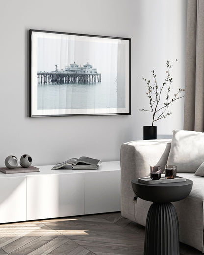 Malibu Ocean Pier - Minimal Coastal Wall Art