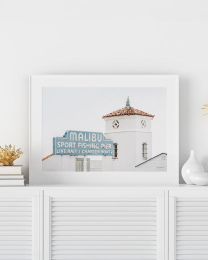 Malibu Sport Fishing Pier Sign Wall Art