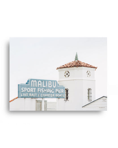 Malibu Sport Fishing Pier Sign Wall Art