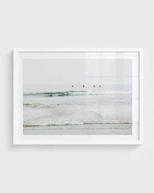 Ocean Wait – Surfers Coastal Wall Art Print