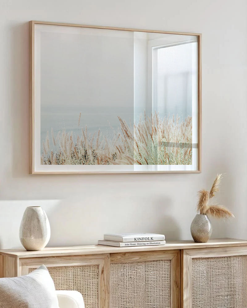 Coastal Grass - Neutral Photography Wall Art