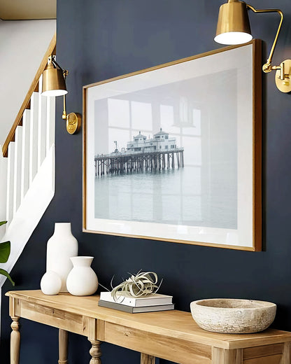 Malibu Ocean Pier - Minimal Coastal Wall Art