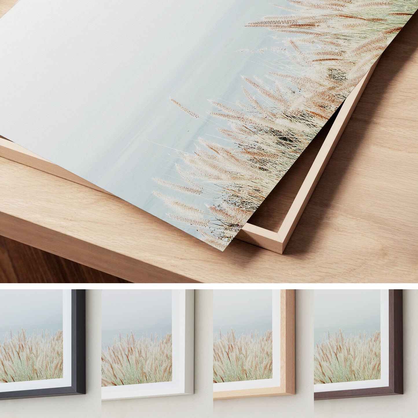 Coastal Grass - Neutral Photography Wall Art