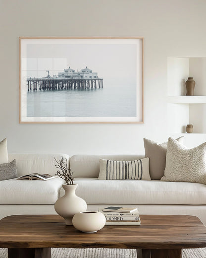 Malibu Ocean Pier - Minimal Coastal Wall Art