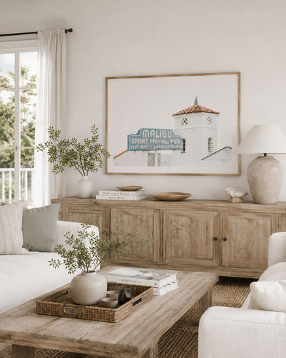 Malibu Sport Fishing Pier Sign Wall Art