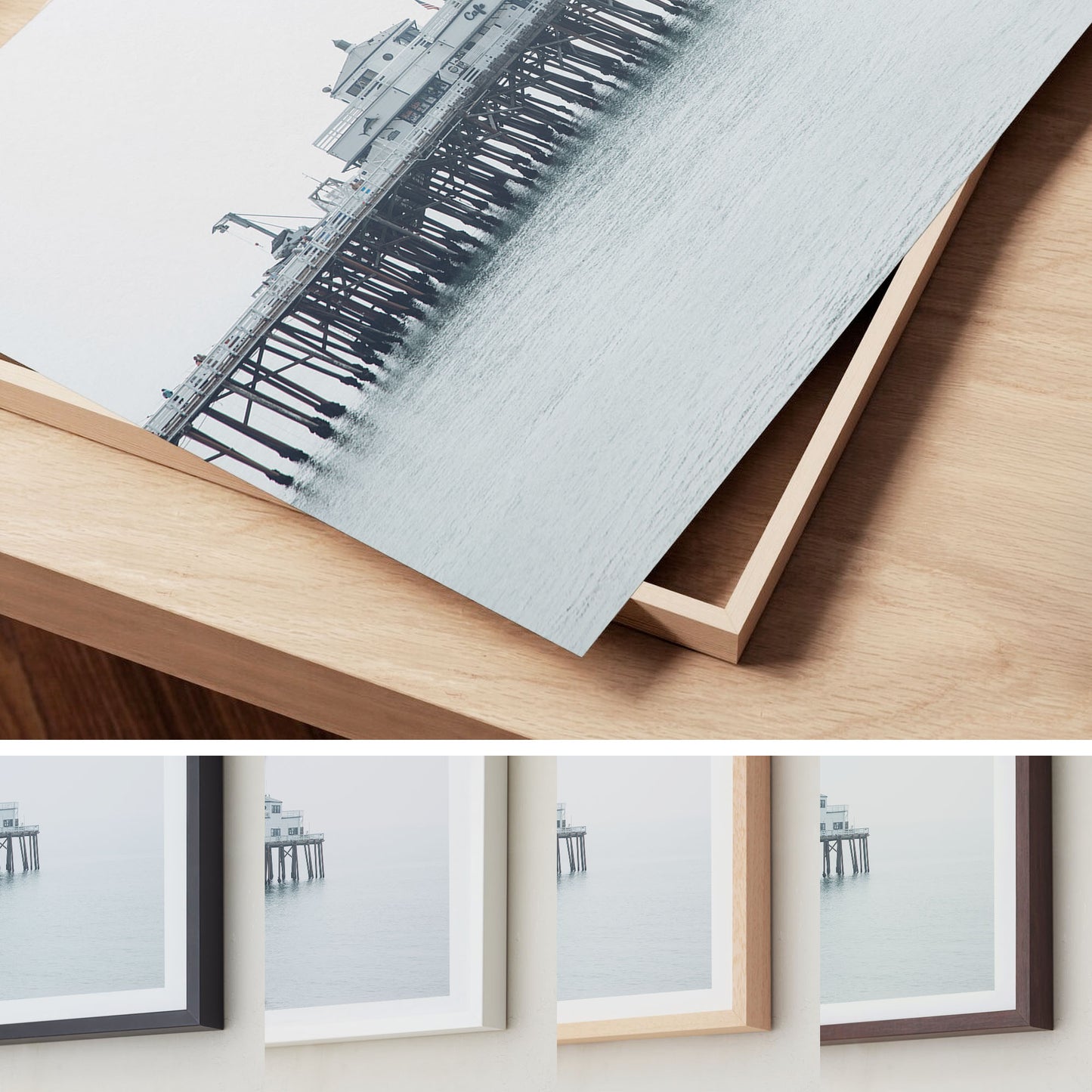 Malibu Ocean Pier - Minimal Coastal Wall Art